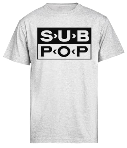 Sub Pop T-Shirt À Manches Courtes pour Hommes Gris