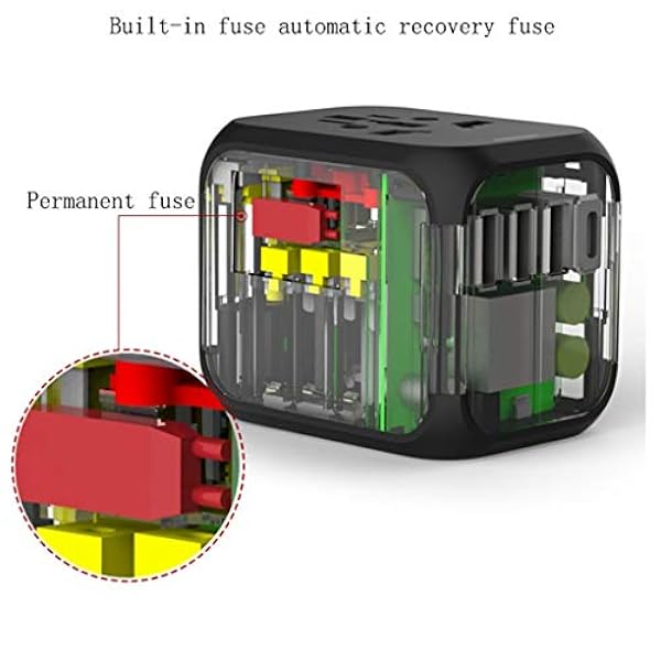 Adattatore di viaggio universale Adattatore di viaggio universale, Adattatore universale per viaggi in tutto il mondo, Adattatore di alimentazione internazionale con porte USB C per USA EU nel Regno U