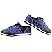 VEACAM Mens Bowling Trainers, Fashion Bowls Shoes for Men Leather Fitness Shoes Comfortable Casual Bowling Sneakers,Blue,4.5