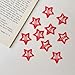 Paderison 10Pcs Y2K Star Hair Clips - Cute Metal Hair Barrettes and Non-Slip Kawaii Hair Accessories for Girls and Women (Red)