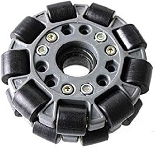 Hockus Accessories 1pcs 100mm Omni-Directional Wheel 4 inch Omni Wheel for Robot Competition Robocup/Robocon/DIY/Robot Study with Metal Hub - (Color: Bearing and 8mm hub)