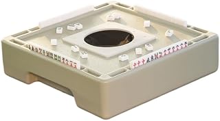 ミニ麻雀機 電源不要 屋外用ポータブル小型、静音・持ち運び簡単、超軽量、洗浄不要、娯楽用ボードゲーム、キャンプ・寮・家庭での使用に最適 (淡霧グレー（スタンダード版）麻雀卓セット（24mm翡翠風麻雀牌・サイコロ・収納バッグ・チップカード付き）) [並行輸入品]