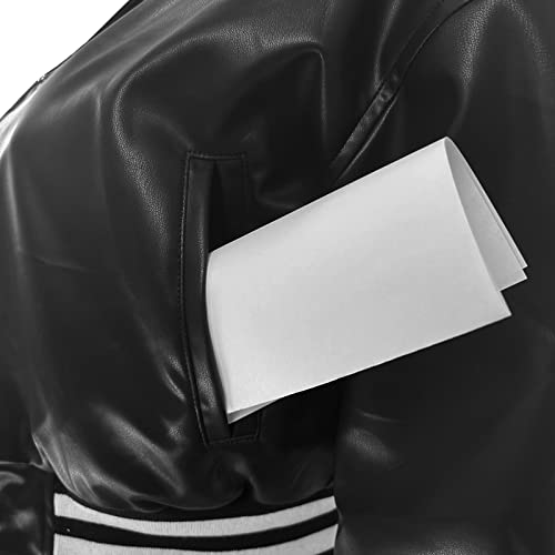 Kaimimei Women's Crop Baseball Jacket Casual Retro Varsity Coat Button-Down Baggy Bomber Jacket #TOP5