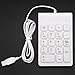 GZSHUNLI 3X Mini USB Wired Numeric Keypad Numpad 18 Keys Digital Keyboard for Accounting Teller Laptop Android (White)