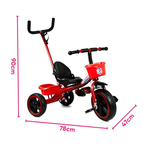 TRICICLO INFANTIL PASSEIO PEDAL 2 EM 1 CESTO MEGA COMPRAS