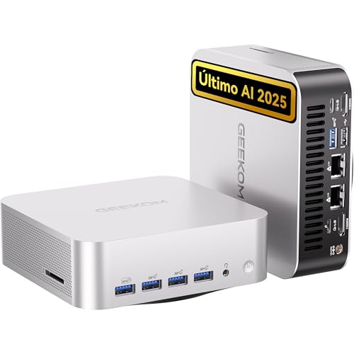 GEEKOM A9 MAX 2025 AI Mini PC con AMD Ryzen AI 9 HX 370 (NPU 80 Tops), 32GB DDR5 2TB SSD, Radeon...