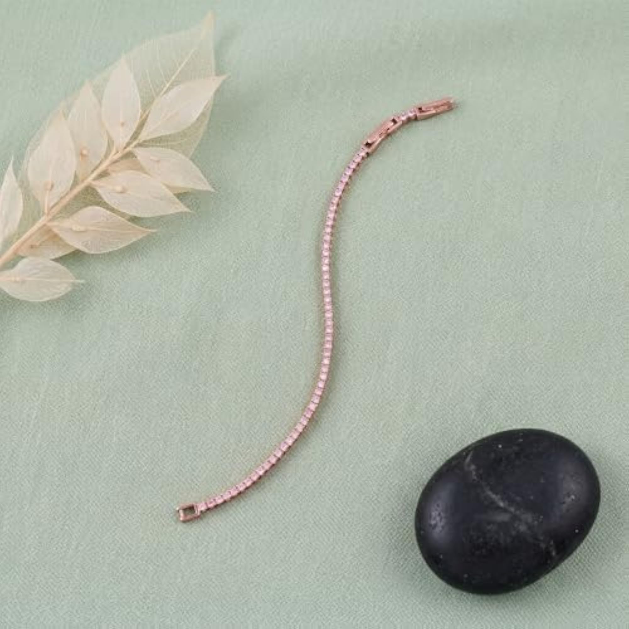 Women's 925 Sterling Rose Gold Tennis Bracelet