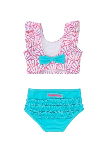 RuffleButts Baby/Toddler Girls UPF50+ Waterfall Tankini Two Piece Swimsuit2