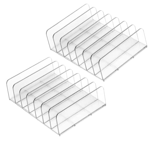 QILEMI Soporte para Bandeja de CD 2 PCS Estante de Almacenamiento 17x12.5x4cm Soportes para CD de Acrílico Transparente Cintas de Almacenamiento