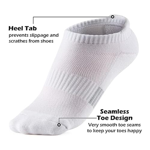 Mens Boys Socks 5 Pairs Anti-Blister Cushioned Breathable Running Cotton Socks Athletic Ankle Sports Socks2