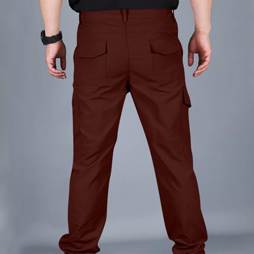 Men's Tactical Pants, Water Resistant Ripstop Cargo Pants, Lightweight Work Hiking Outdoor Sweatpants with 6 Pockets3