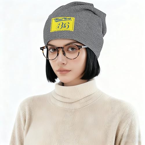 Bonnet extensible gris motif abstrait pour ski et running - 5