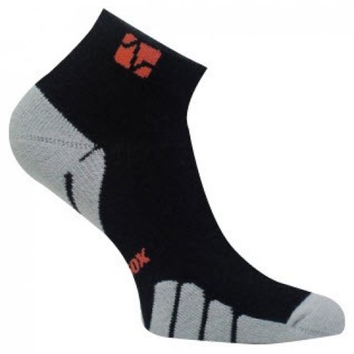 Vitalsox Run and Fun Compression Technology Silver Drystat, Performance Running Socks (Pairs-Fitted), Black/Grey, Medium VT4011