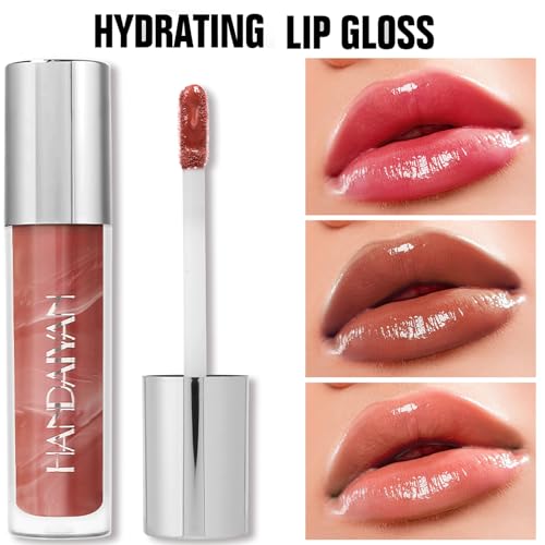 Nude Lip Gloss Hydrating Lip Glaze Velvet Long Lasting Waterproof Non Sticky Pink Lipgloss Marble Lipglaze Colourful Makeup Ladies Gift, Nourishing Lipstick,Moisturising Glossy Lipgloss for Women (03) - Image 8