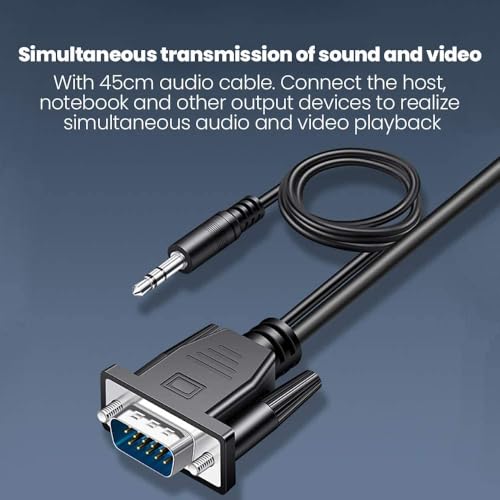 Microware VGA Male & Audio to HDMI Female Converter Cable VGA + Audio in/HDMI Out - Image 5