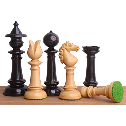 Jeu d'échecs verticaux d'Édimbourg Nord en bois d'ébène de collection
