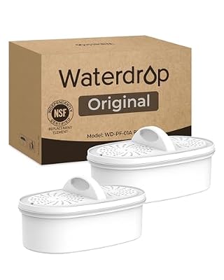 [Original] Waterdrop Replacement Filters for All Waterdrop Pitcher Filtration System, Reduces PFAS, PFOA/PFOS, Chlorine, Last Up to 3 Months or 200 Gallons, 2 Packs?WD-PF-01A Plus, NSF Certified