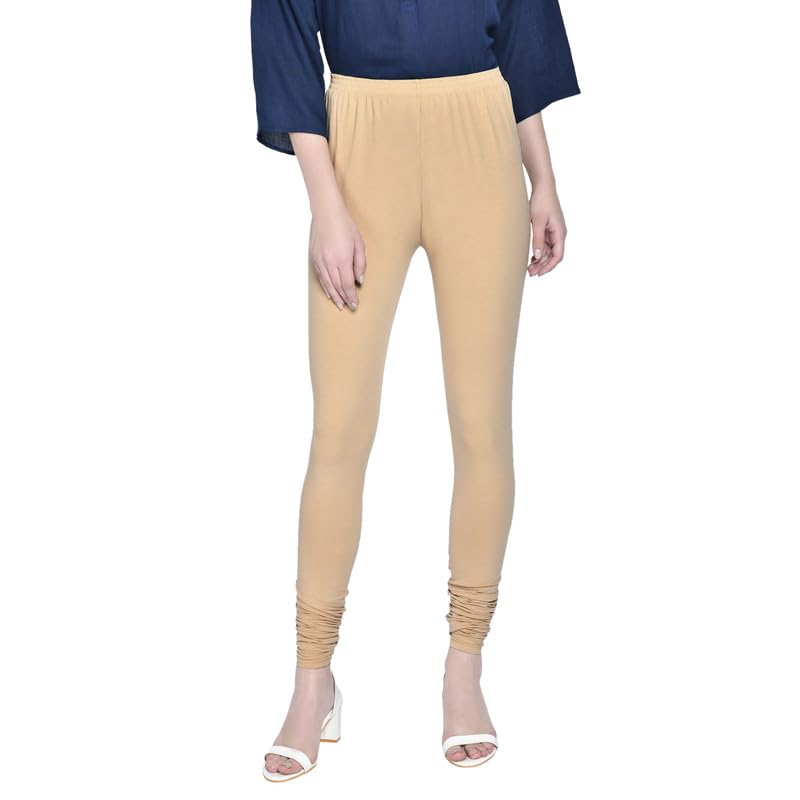 soultrenz Women's Cotton Light Weight Comfortable, Stretchable, Breathable and Soft Churidar Leggings-picture-51
