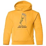 Tutiinca Vozinha Cape Verde Wall Soccer Fans YOUTH Hooded Sweatshirt (Gold, Youth Medium)