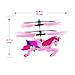 Flying Unicorn Toys Gifts for Girls 8-15 Years Old,Pink Mini RC and Hand Controlled Flying Helicopter Unicorn Fairy Toy Doll for Birthday