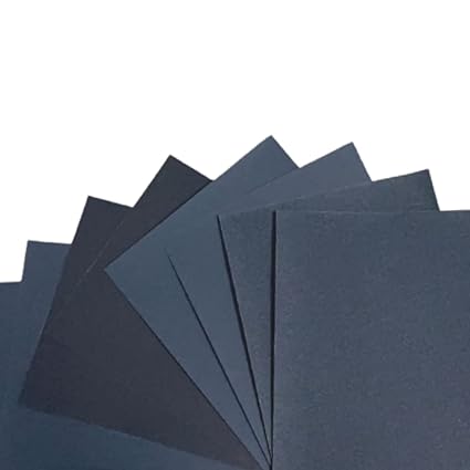 Color Zebra WET DRY Water Proof SAND PAPER Grit - 800/1000 / 1500/2000 08 Sheets of Latex Silicon Carbide sanding paper (2pcs each Grit) Paper Size - 23 cm X 28cm