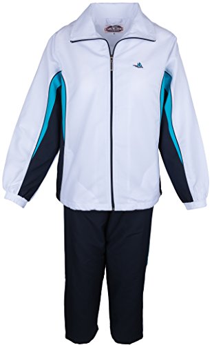 Preisvergleich Produktbild Paris Microfaser Damen Jogginganzug - Weiss, Groesse: L