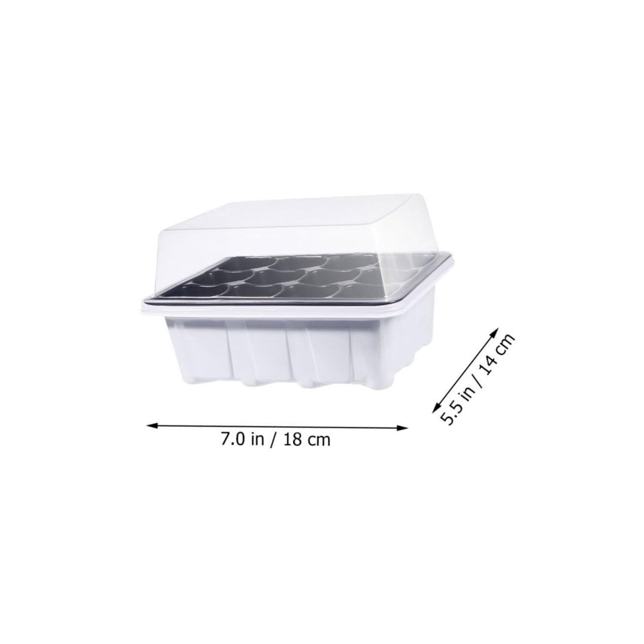 Sosoport 2 Set Scatola per Piantine Vassoi Pianta Piante Antipasto Fioriere in Piedi All'aperto Scatola di Antipasti di Verdure Piatto da Vivaio Plastica 6 Pezzi * 2