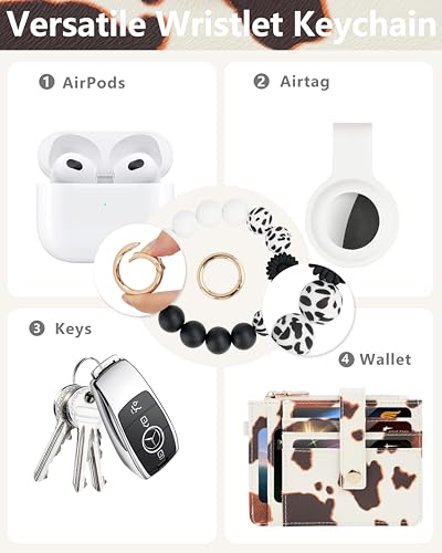 Image of Wristlet Wallet for Women, Keychain Wallet with AirTag Holder