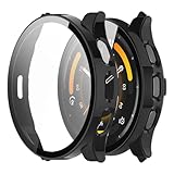 YAODLE For GARMIN Venu 3 カバー ガーミン Venu 3 ケース PC素材 ガーミン Venu 3 カバー ガラスフィルム一体型 全面保護 二重構造 防塵 日本旭硝子材 キズ防止 軽量（ブラック）