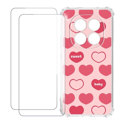 UOGNADGD Xiaomi Redmi Note 15 Pro+ 5G China �Ƃ̌݊������� �J�X�^���J���t���P�[�X�{�����K���X�ی�t�B����2���t�� ? �Ռ��z�������h�~ (�s���N�̃n�[�g)