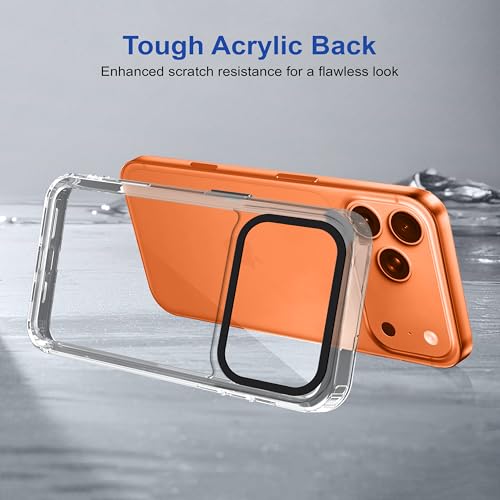 Image of amazon basics Back Case Cover for iPhone 17 Pro Max | Compatible for iPhone 17 Pro Max Back Cover | Case Cover with Camera Protection | (TPU + PC | Transparent)