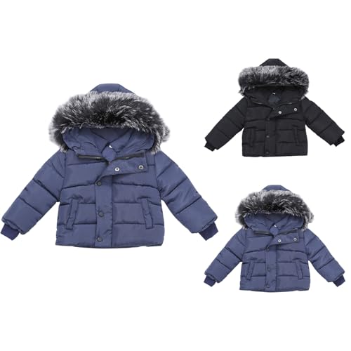 Toddler Boys Zip up down Outwear Thick Warm Fuzzy Hooded Puffer Jackets Coats with Pockets Kids Padded Soft Jackets2