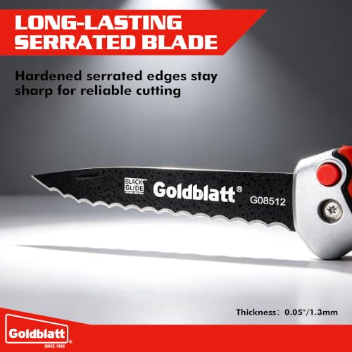 Image of Goldblatt 5 inch Stainless Steel Folding Insulation Knife, Serrated Foam Cutter