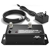 THE CIMPLE CO Antenna Amplifier Kit, Digital TV Signal Booster with Coax, Adjustable Gain, 24 dB Distribution, NTSC, ATSC, FM, UHF, VHF, 1000 MHz, Includes RG6 Coaxial Cable, Indoor Use Only