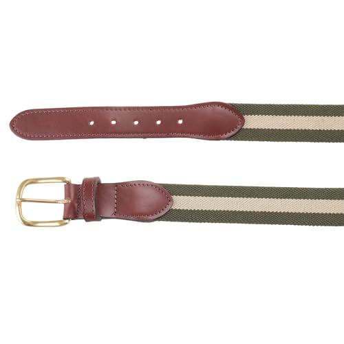 Thomas Bates Mens Elastic Surcingle Belt with Leather Tab2