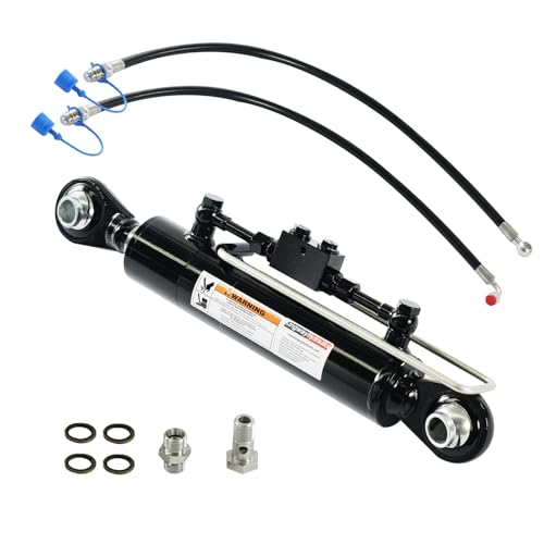 Kingway Hydraulic Top Link Cat. 2-2 with Locking Block Min. 19 11/16 Max. 27 15/16 with 2 x Hoses Stroke. 8 1/4 - 12000 lbs Push Force 8600 lbs Pull Force Dual Check Valves