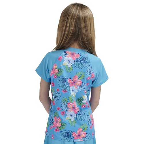 Image of Lands' End Girls' Swim UPF 50+ Short Sleeve Sun Tee Rash Guard Shirt