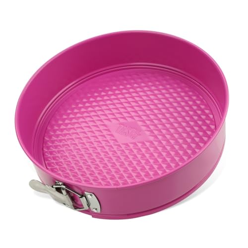 Tasty Springform with Structure & Diamond Base,Non-Stick Round Cake Tin,Cake Baking Pan,Baking Springform,Coated PFAS Free,Ø26cm,Pink