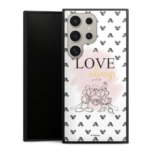 Cover premium compatibile con Samsung Galaxy S24 Ultra custodia del telefono cellulare cover Minnie Topolino Amore silicone nero