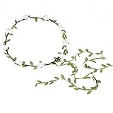 AWAYTR 2Pcs Fashion for Bohemian Style Wedding Flower girl Headdress Floral Flower Garland Headwear...