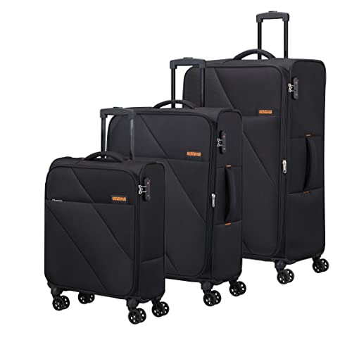 American Tourister Sun Break - Juego de Maletas de 3 Piezas, Negro (Black), Talla única, Juego de Equipaje