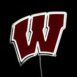 Saturday Neon Officially Licensed NCAA Wisconsin Badgers LED Neon Sign, 15' x 14.41' - Perfect for Fans and Alumni