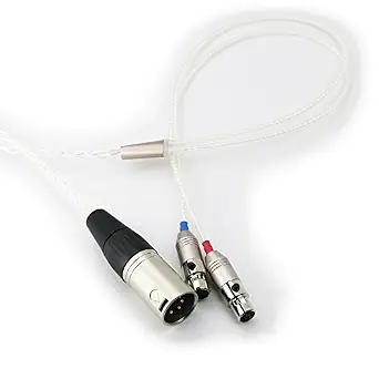 NewFantasia HiFi 4-pin XLR Balanced Male Cable for Audeze LCD Headphones, Silver Plated, 2 meters