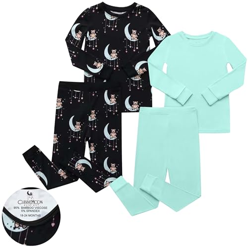Toddler Pajamas Set 2 Piece Soft Bamboo Viscose Girls and Boys Pajamas for Kids perfect for Sleep and Play 2 pack2