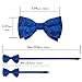 DiBanGu Boys Pre-tied Bow Tie,Silk Adjustable Bowtie and Pocket Square for Age 8-14 Kids Bowtie Wedding School Ceremony Party, Royal Blue