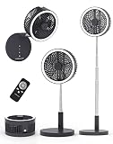 Primevolve Portable Battery Operated Fan, 10400mAh Rechargeable USB Floor Table Desk Fan with Remote