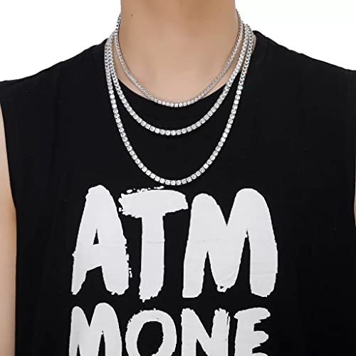 Lulu Mel Iced Out Gold Plated 4mm Tennis Chain White Gold Aaa Cz Stones Hip Hop Tennis Chain Iced Out Jewelry Gift For Women3