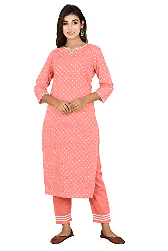 Image of miss fame Women's Cotton Kurta with Pants and Dupatta Set