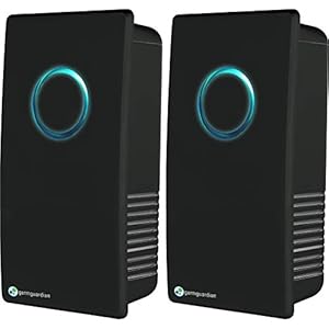 GermGuardian Pluggable UV-C Sanitizer, Deodorizer, Kills Germs, Freshens Air and Reduces Odors from Pets, Smoke, Mold, Cooking and Laundry (2, Black Onyx)