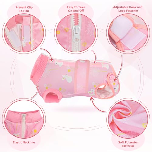 Image of Lukovee Recovery Suit for Dogs, Spay Neuter Surgery Suit Onesie Female Male | Zipper Easy On Off, Adjustable, Onesie Abdominal Wounds Prevent Licking, Cone E-Collar Alternative (2PI,XL)